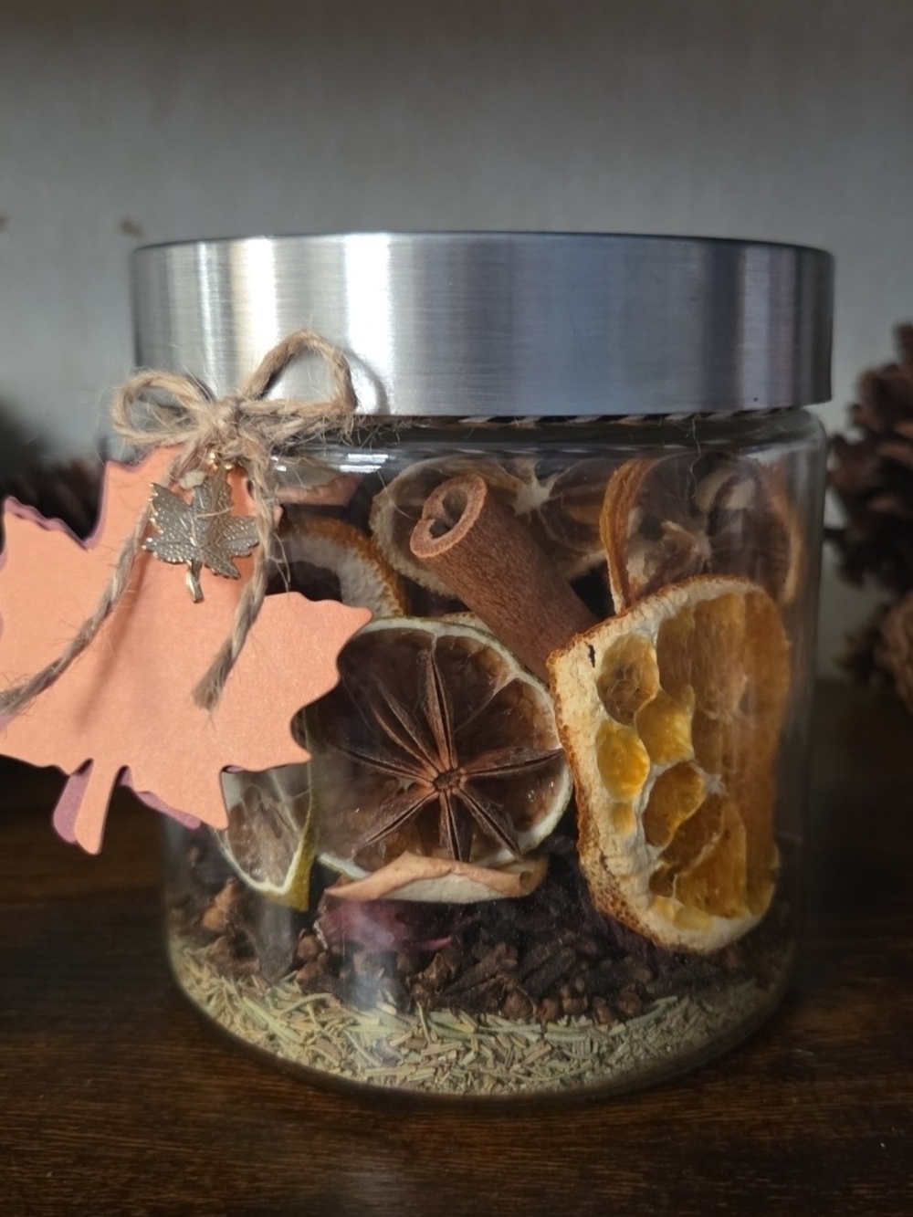 Handmade Fall Mason Jar Simmer Pot Kit | Homemade Dehydrated Fruits & Spices